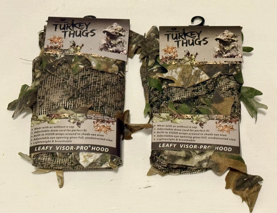 Mossy Oak Turkey Thugs Leafy Visor Pro Capucha - Juego de 2 Foto 1 de 4