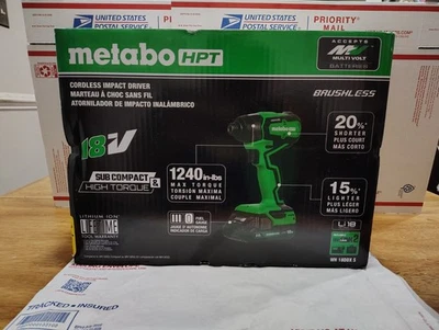 NEW Metabo HPT WH18DDX S 18V Sub-Compact Brushless Impact Driver Kit - Image 1 of 3