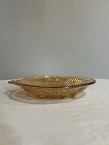 Indiana Glas Bernstein Karneval Glas Killarney 2 Teil Relish Schale 8 Zoll - Bild 1 von 6