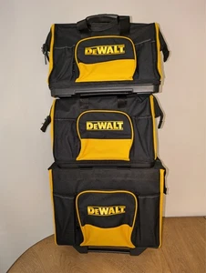 DEWALT 3-Piece Large Rolling Stackable Heavy Duty Tool Bags & Telescoping Handle - Picture 1 of 15