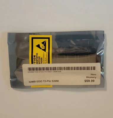 32MB Fast Page FPM MEMORY NON-PARITY 60NS SIMM 72-PIN 5V 8X32 MODULES 32 MEG - Image 1 of 2