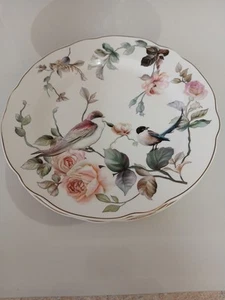 Set of 4 Grace's Teaware 9" Magnolia with Birds Scalloped Edge Side Plates - Picture 1 of 8