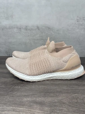 Adidas Ultraboost Laceless Shoes Womens 6 Ash Pearl White Running Sneakers CQ001 - Image 1 of 4