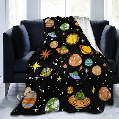 Manta polar suave Galaxy Space Planet Stars patrón 50X40 pulgadas  Foto 1 de 4