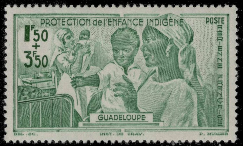 GUADELOUPE CB1 - Native Children's Colonial Welfare Fund (pc21850) - Image 1 of 1