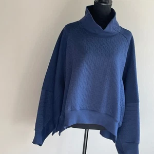 Nike Tech Fleece Funnel Neck Sweatshirt Blau Struktur Pullover Damen M - Bild 1 von 11