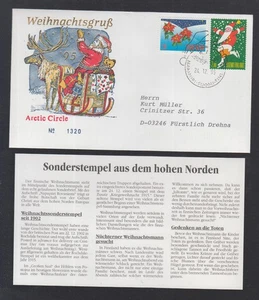 Finnland Brief + Beschr.  Weihnachtsgruß 1995 Sonderstempel aus dem hohen Norden - Picture 1 of 1