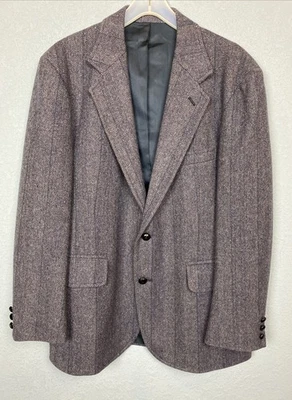 Винтажный Pendleton шерсти Blazer Sport пальто 42 серый твид 2 пуговицы куртка США - Изображение 1 из 4