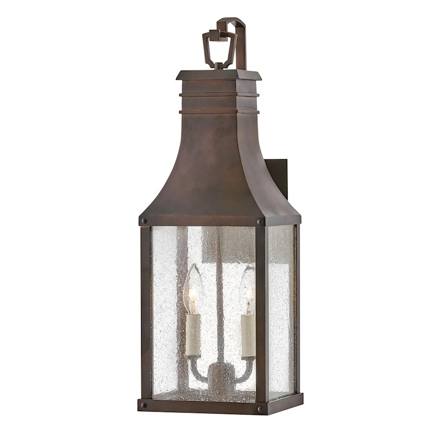 Hinkley Lighting Beacon Hill Outdoor 2 Light 17" Wall, Copper/Clear - 17466BLC - Image 1 of 1