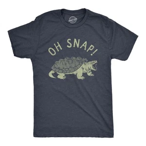 Camiseta Para Hombres Oh Snap Divertida Sarcástica Broma Tortuga Camiseta Para Chicos - Imagen 1 de 7