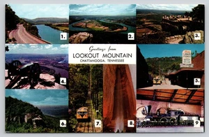 Aussichtspunkt Berg Chattanooga Tennessee Multi-View natürliche Farbe Postkarte - Bild 1 von 2