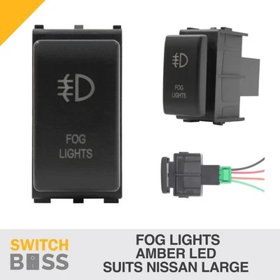 FOG LIGHTS Push Switch for NISSAN Large Tall Patrol Navara X-Trail 12v LED - image 1 of 4