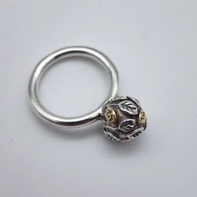 Pandora Tree of Life - Two Tone Sterling Silver 925 Ring - 6 7/8 - Image 1 of 4