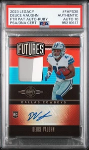 Parche autógrafo Panini Legacy Futures 2023 #FAPS38 Deuce Vaughn PSA auténtico - Imagen 1 de 2