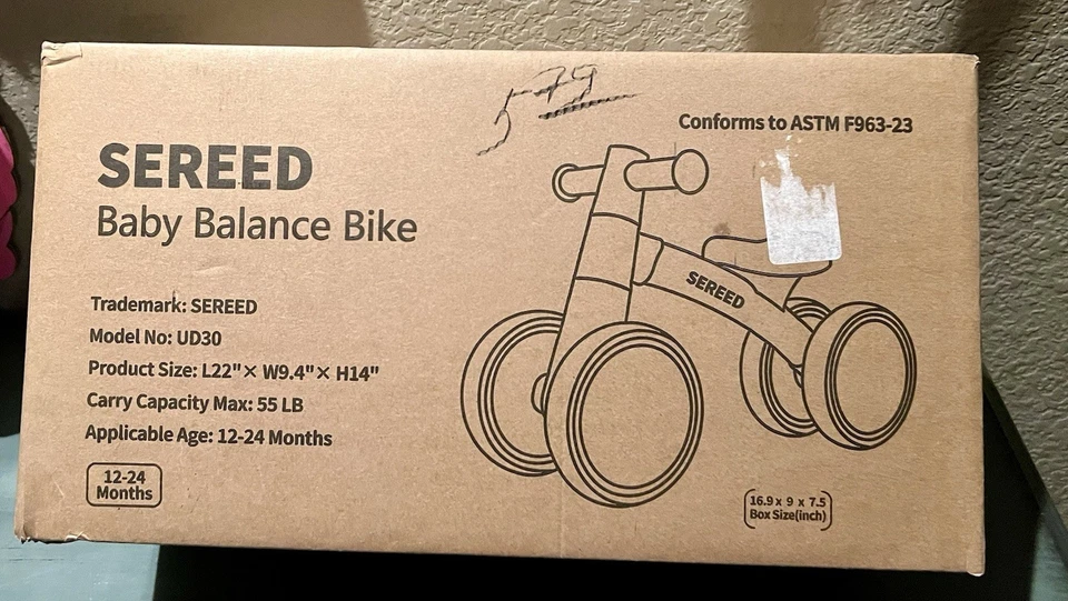 SEREED Baby Balance Bike for 1 Year Old Boys Girls 12-24 Month Toddler Balanc... - Image 1 of 1