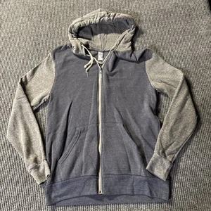 Chaqueta Alternativa Hombre L Azul Gris Cremallera Sudadera con Capucha - Imagen 1 de 8