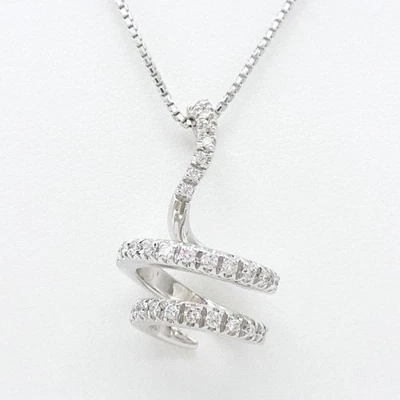 Damiani Eden Snake Diamond 18k White Gold Serpent Animal Pendant Necklace - Image 1 of 4