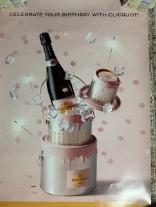 Veuve Clicquot Birthday Poster. 24 By 36 Inch - Picture 1 of 3