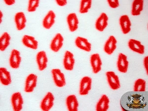 Tela de lana estampada *LÁPIZ LABIAL ROJO BLANCO* 58" vendida por yarda NL-377 - Imagen 1 de 1