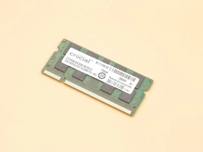 Crucial 4GB 2X 2GB Kit DDR2 SODIMM PC2-6400 800MHz LAPTOP MEMORY Ram 200Pin - Image 1 of 4