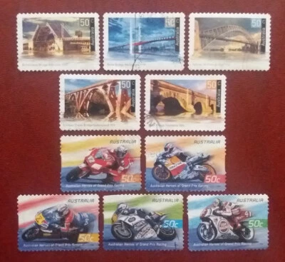 AUSTRALIA 2004 Postally Used Two  Sets Bridges Motorcycles XF 1439 - Image 1 of 2