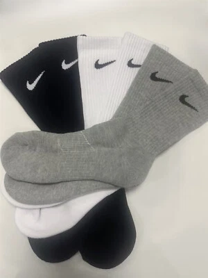 2025 Nike Dri-Fit Mens Womens Everyday 3-6 Pairs Cushioned Gym Sports Crew Socks