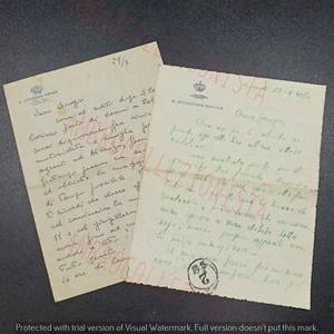 2 Lettere Regia Accademia Navale - Anni '40 - Picture 1 of 2