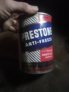VINTAGE PRESTONE ANTI FREEZE TIN QUART CAN UNION CARBIDE USA FULL - Bild 1 von 7