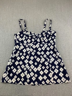 Camiseta sin mangas Patagonia Summertime para mujer 8 azul algodón orgánico cáñamo batik BOHO Foto 1 de 4