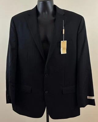 Abrigo Chaqueta Blazer MICHAEL KORS NUEVO CON ETIQUETAS Para Hombres Talla 42L Negro 100% Lana 2 Botones Deportivo Foto 1 de 4