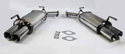 Axle Back Exhaust Stainless 3" Tip Mufflers FITS Infiniti M35 M45 2006-2010  - Image 1 of 4