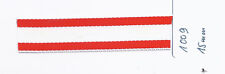 Ordensband Preussen weiß rot 15mm 10cm lang (1009) (m30,00)