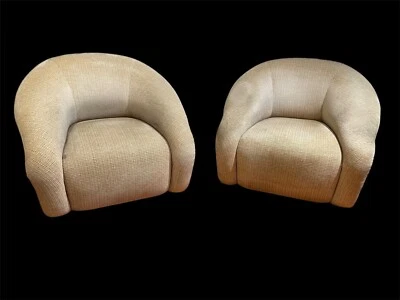 Vintage Contemporary Club Chairs By Robert Scott - Image 1 of 4