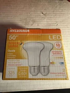 SYLVANIA LED Light Bulb, 50W Equivalent Efficient 5W, 10 Year, Dimmable, 325 DWK - Picture 1 of 6