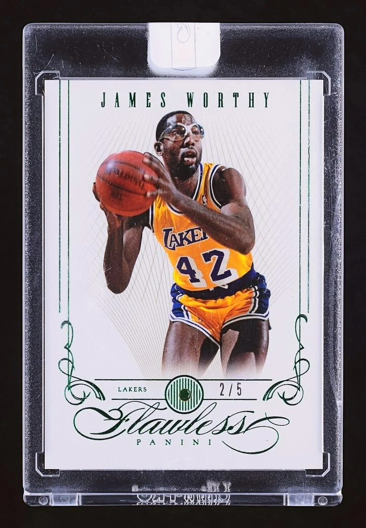 (1st Year) 2012 2013 FLAWLESS EMERALD "DIAMOND PATCH #2/5 JAMES WORTHY LA LAKERS