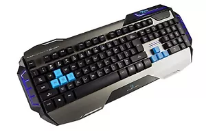 E-Blue Gaming Mazer-X EKM741BKUS-IU Metal Panel Air-Keys Gaming Keyboard - Picture 1 of 6