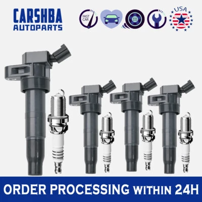 High-Performance Ignition Coils+Plugs for Kia Optima Sorento Hyundai Tucson 2.4L Foto 1 de 4