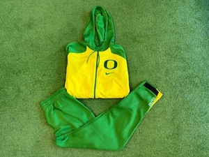Nike Oregon Ducks Sweatsuit Jacket And Pants NCAA Large College Football Yellow - Picture 1 of 10