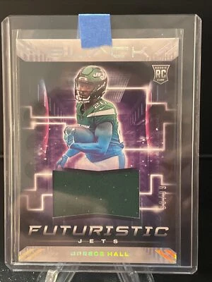 2022 Panini Black #FUT-BHA Breece Hall Futuristic RC Patch Silver /99 - Image 1 of 2