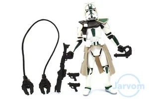 Star Wars 3.75" ROTS La Venganza de los Sith 33 Comandante Clon Verde Suelto Completo - Imagen 1 de 1