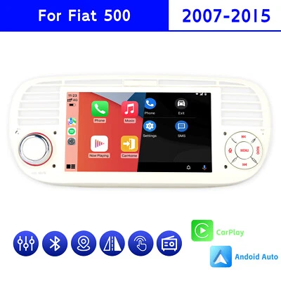 Coche Estéreo CarPlay BT AHD Espejo Enlace Android Auto SWC IPS Fiat 500 2007-2015 Foto 1 de 4