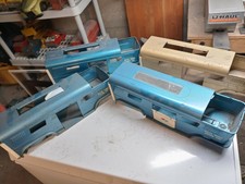 Lot of 4- Vintage pressed steel structo Vista Dome Horse Van trailers