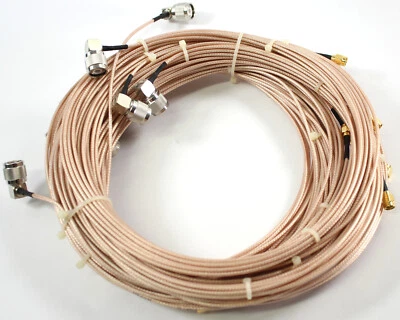 Lot of 10 TNC SMA 15ft Low Loss Male to Male Jumper RF Cable - Image 1 of 4
