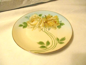Bavaria Z.S. & C. Bread Plate Ceramic Yellow Roses - Picture 1 of 4