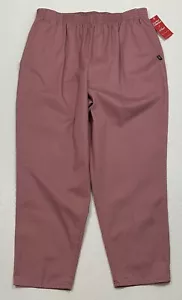 Comfort Collection By Chic Size 22W Petite Mauve Pink 100% Cotton Pants NWT - Picture 1 of 9