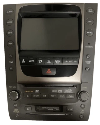 06-07 LEXUS GS300 GS430 Consola Central Pantalla Casette Navegación Climatizador OEM Foto 1 de 4