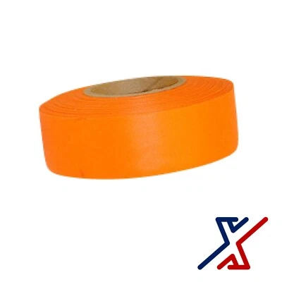Neon Orange High Visibility Flagging Tape / Camping Ribbon by X1 Tools - Image 1 of 4