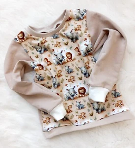 NUOVO * maglia bambino * taglia 80 * maglia manica lunga * manica lunga * maglione * safari - Foto 1 di 4