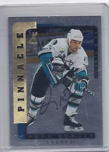 1996-97 Be a Player Doug Bodger autógrafo plata automático 208 tiburones San José - Imagen 1 de 1