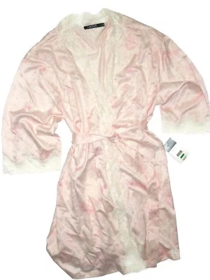 Lencería Ralph Lauren satinada envolvente - talla grande - rosa / marfil Foto 1 de 4